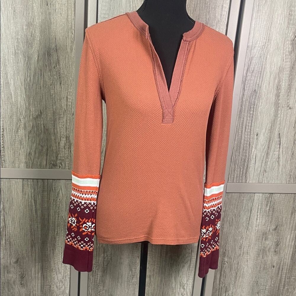 We the Free - Free People Mikah Autumn Layering Cuff Thermal L/S Tee Women's S